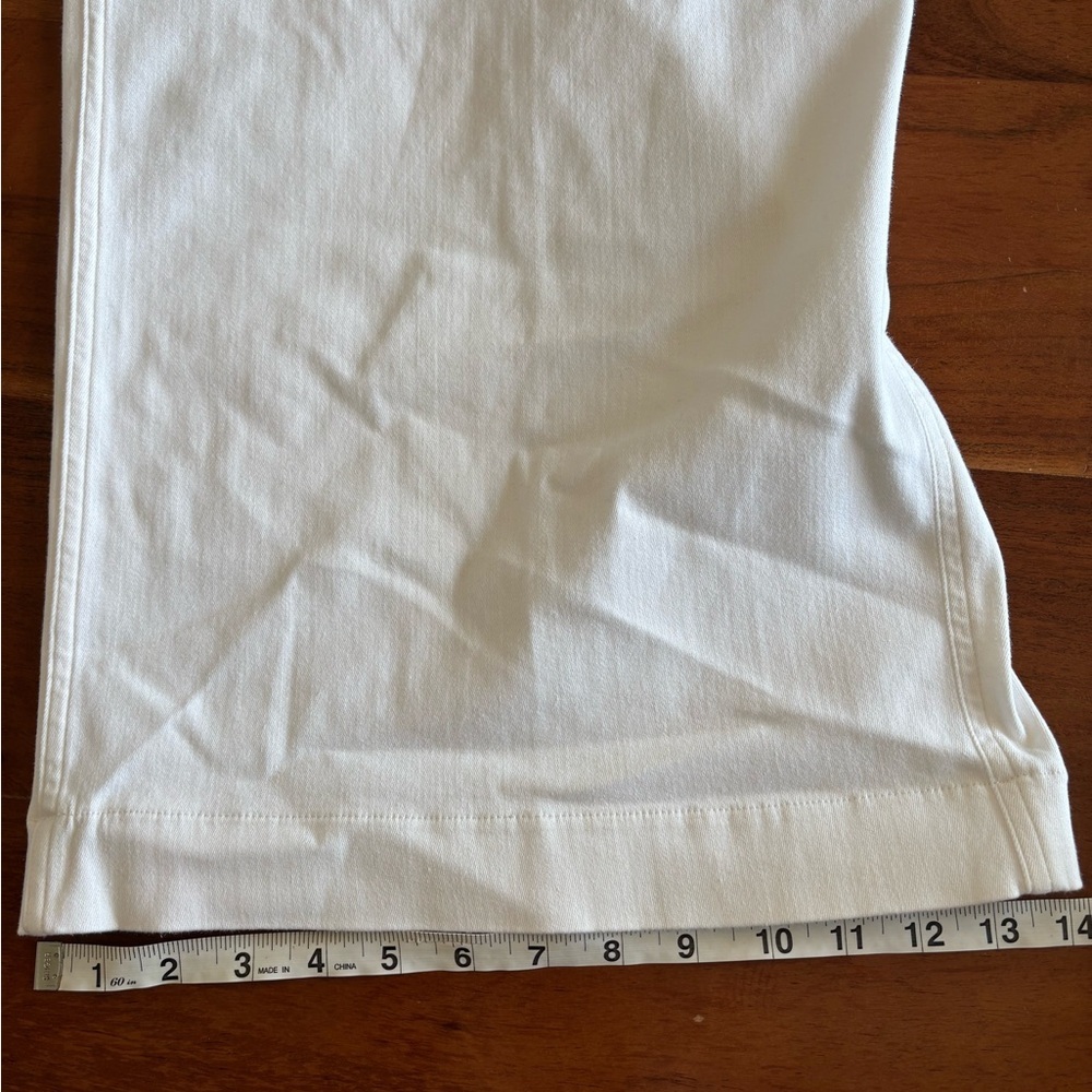 NWT SPANX Cropped Wide-Leg Jeans in White - Picture 12 of 15